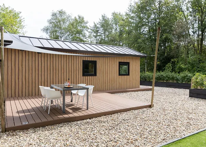 Schitterend 4 Persoons Tinyhouse Met Hottub Aan De Bossen In Putten 4-16